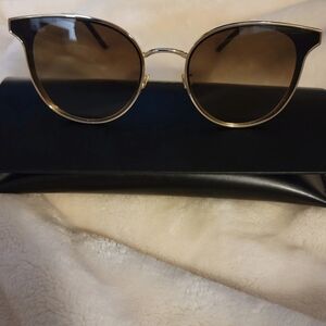 Saint Laurent Sunglasses Brown And Gold Purchased From The Real Real Authentic